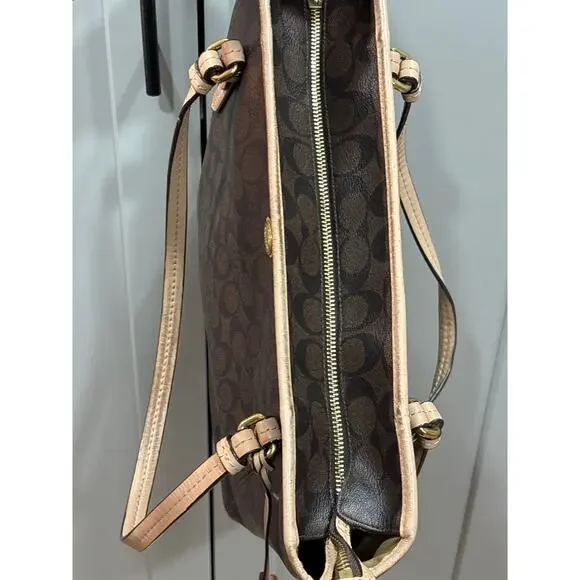 COACH Signature File Crossbody Light Khaki/ Chalk / Black F58285 - Picture 7 of 9